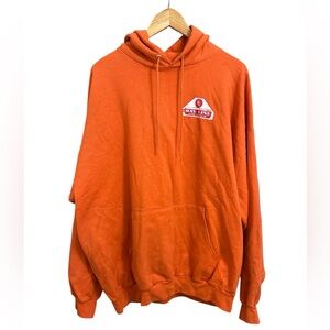 C Port and Company Orange Hoodie with Bay Line Cutting & Coring Inc. Logo